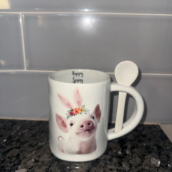 Other - Cute Pig Mug with Spoon